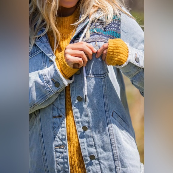 Roxy Rooney Hooded Denim Jacket - Picture 2 of 6